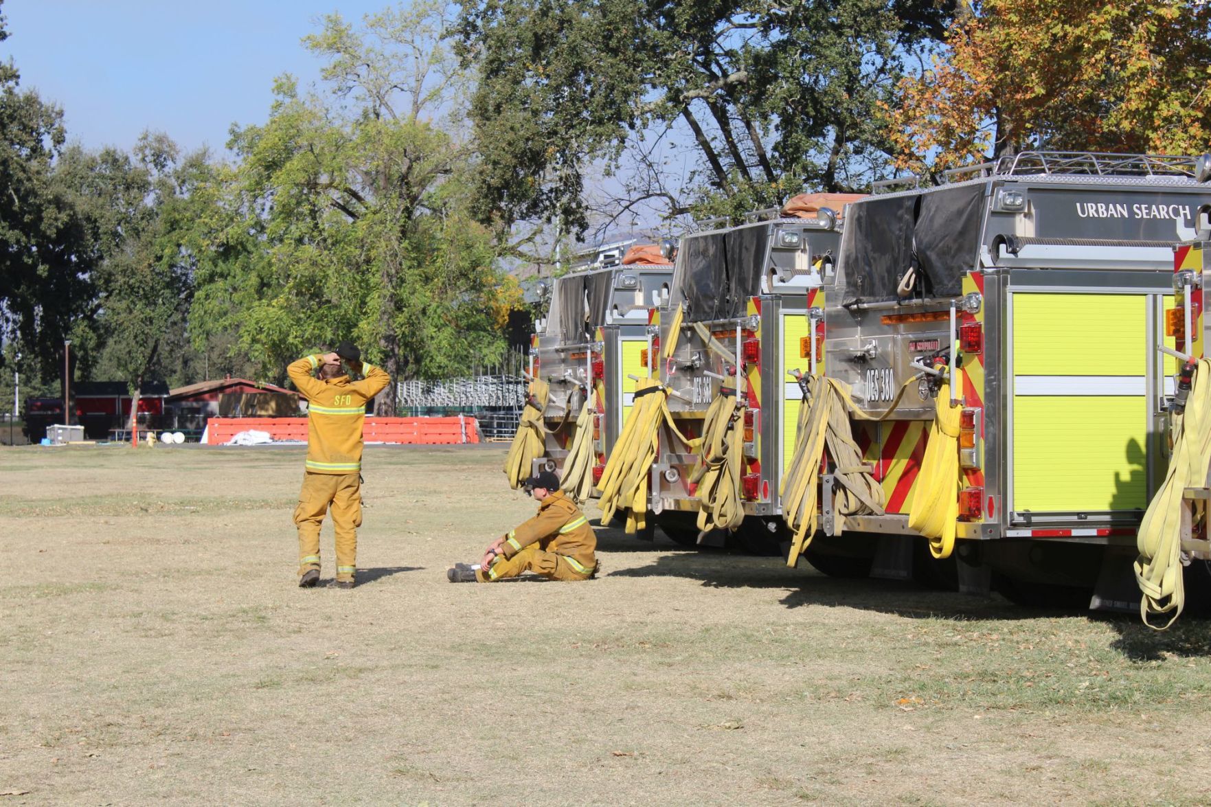 Firetrucks at Napa County Fairgrounds
